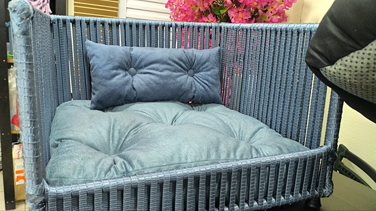 Sofá pet azul